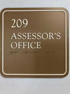 Assessors Office door sign