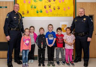 Chief Wojnar with students