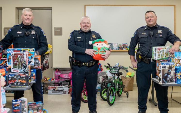 Officers with Toys